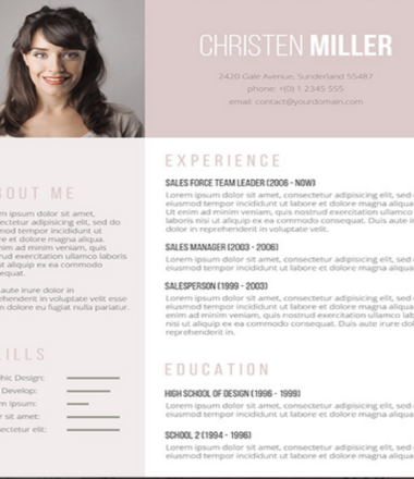 Free CV Template For The Ladies – The Vintage Rose
