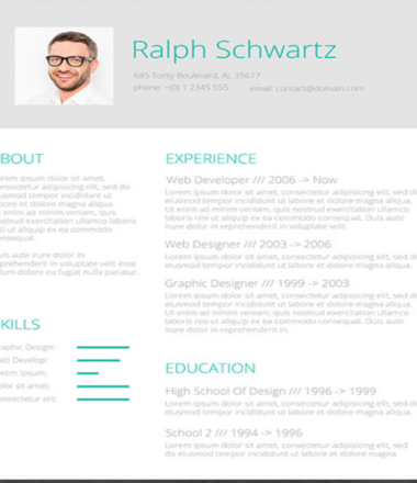 Minimalistic Green – A Simplified Resume CV Giveaway